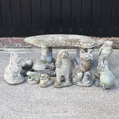 Lot 305 - A collection of garden figures