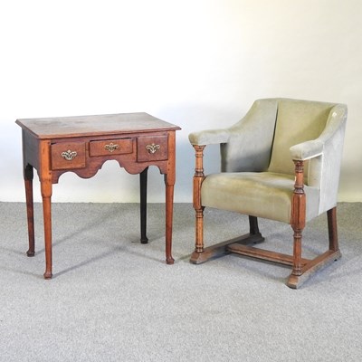 Lot 328 - A lowboy and a chair