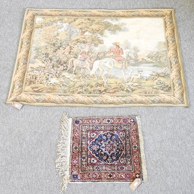 Lot 360 - A tapestry and a rug