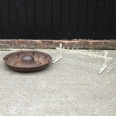 Lot 589 - A pig trough and coat rack