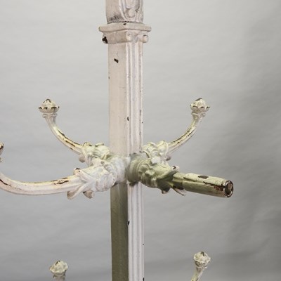 Lot 83 - A Victorian and later white painted cast iron hall stand