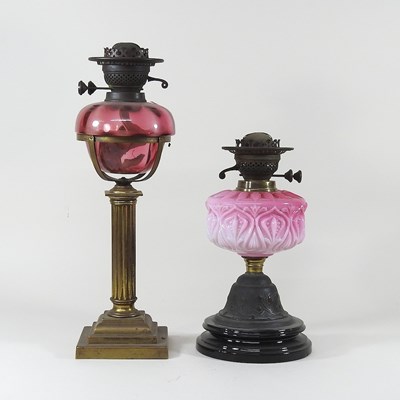 Lot 348 - Two oil lamps