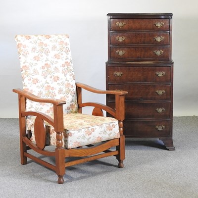 Lot 369 - An armchair and a chest