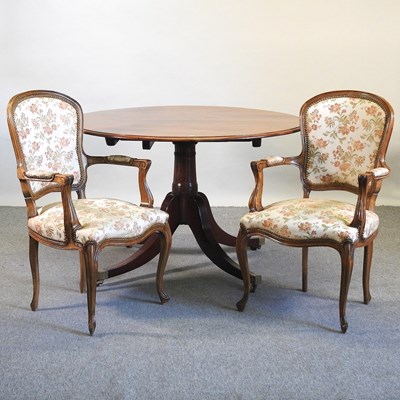 Lot 342 - A table and chairs