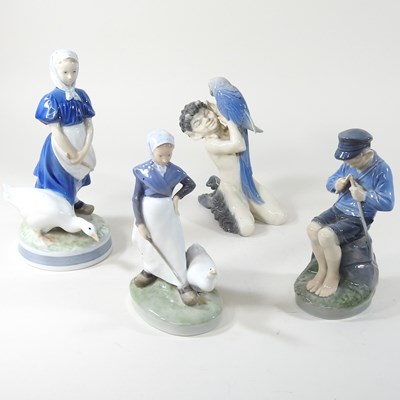 Lot 80 - Four Copenhagen figures