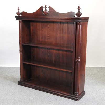 Lot 502 - An oak dwarf open bookcase