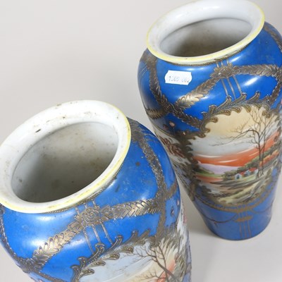 Lot 589 - A pair of Noritake vases