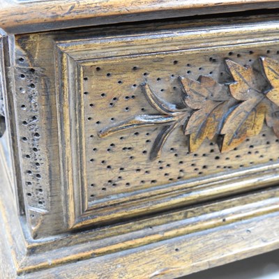 Lot 4 - A carved casket