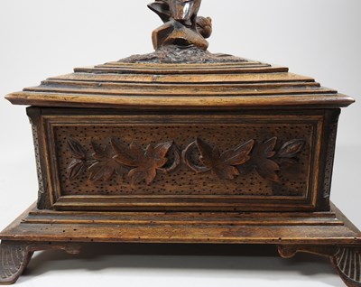 Lot 4 - A carved casket