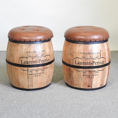 Lot 431 - Two barrel stools