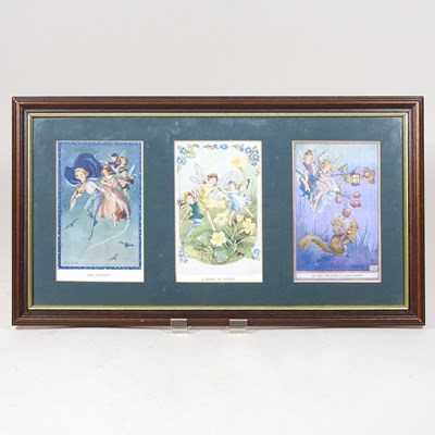 Lot 502 - Three framed postcards