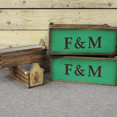 Lot 436 - Four wooden boxes