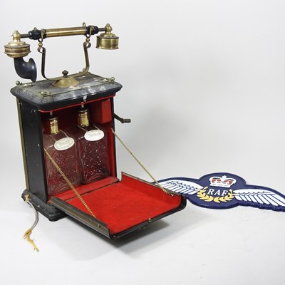 Lot 330 - An RAF sign and decanter box