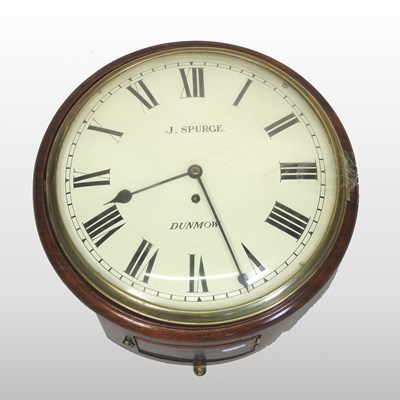 Lot 83 - A Victorian mahogany cased dial clock