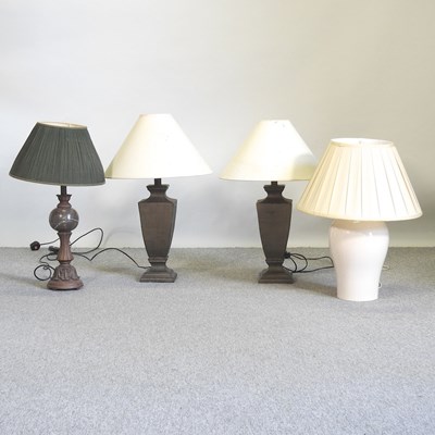 Lot 135 - Four various table lamps