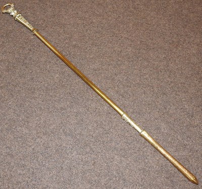 Lot 107 - A set of 19th century brass balance scales