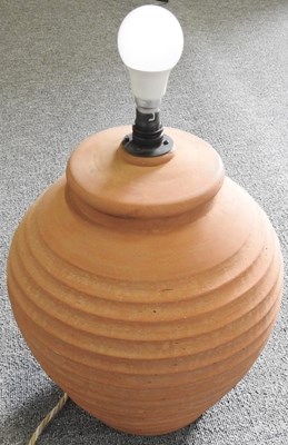 Lot 461 - A terracotta table lamp