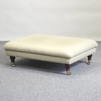 Lot 350 - An upholstered footstool