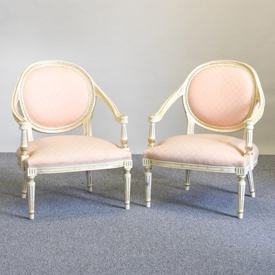 Lot 156 - A pair of armchairs