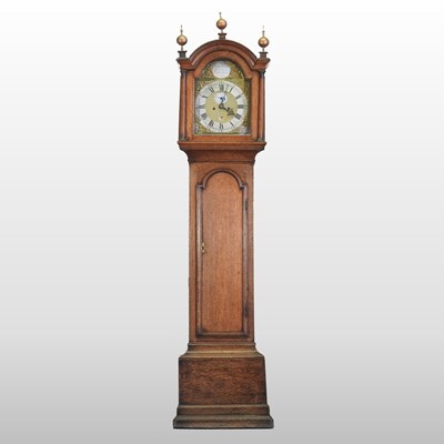 Lot 85 - A George III oak cased longcase clock