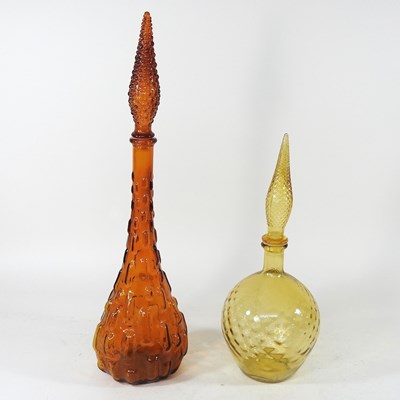 Lot 374 - Two glass decanters