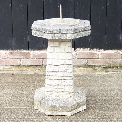 Lot 316 - A cast stone sundial