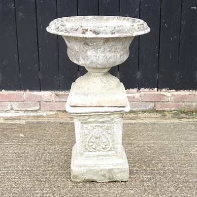 Lot 12 - A garden urn on pedestal