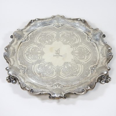 Lot 3 - A Victorian salver