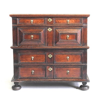 Lot 34 - A Charles II oak chest