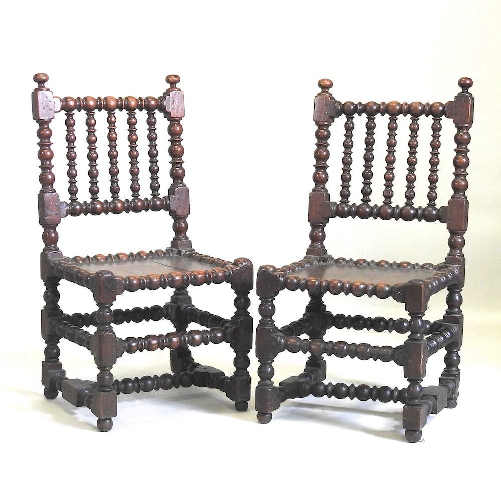 Lot 11 - A pair of 17th century chairs