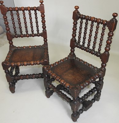 Lot 11 - A pair of 17th century chairs