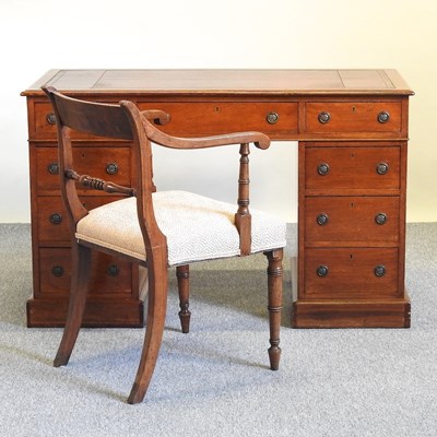 Lot 267 - A 19th century desk and chair