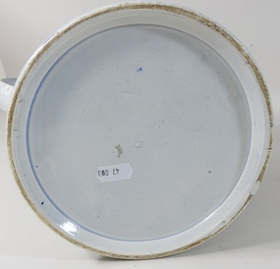 Lot 139 - An unusually large Staffordshire pottery twin handled mug