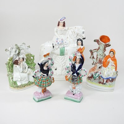 Lot 432 - A collection of Staffordshire