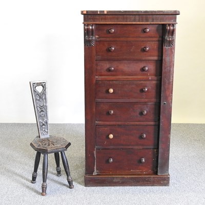 Lot 456 - A Wellington chest and chair