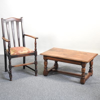 Lot 151 - A Titchmarsh & Goodwin table and a chair