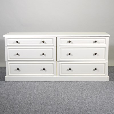 Lot 399 - A cream chest