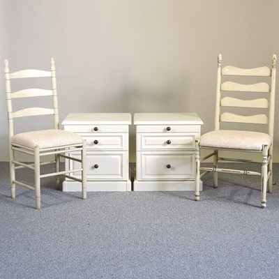 Lot 369 - A pair of cabinets and chairs