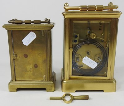 Lot 103 - Two carriage clocks