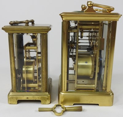 Lot 103 - Two carriage clocks