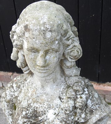 Lot 336 - A cast stone bust