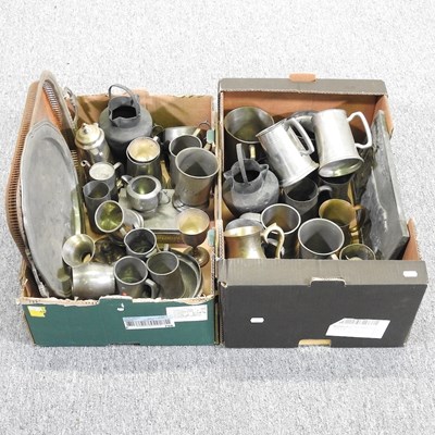 Lot 435 - A collection of pewter