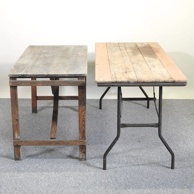 Lot 425 - Two trestle tables