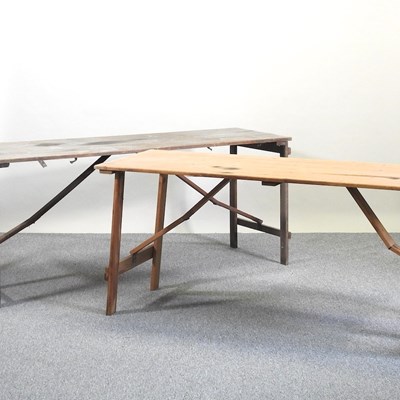 Lot 462 - Two trestle tables