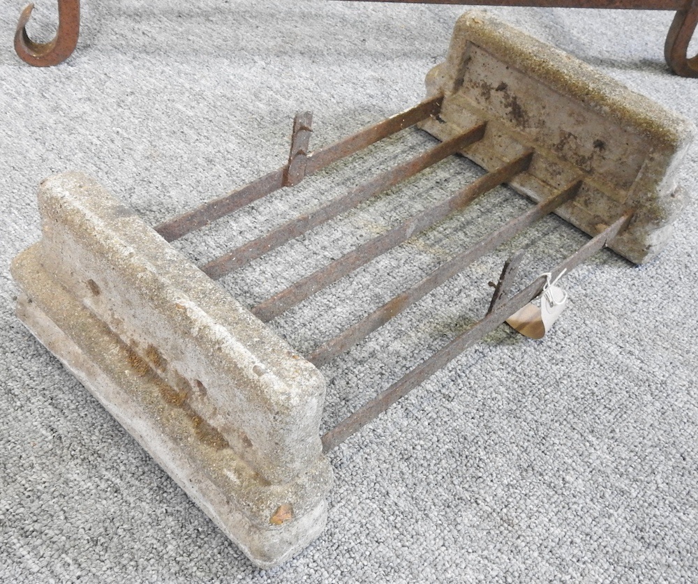 Lot 359 A grate and boot scraper