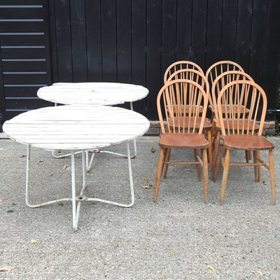 Lot 335 - A pair of tables and chairs