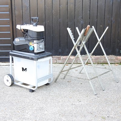 Lot 43 - A shredder and stand