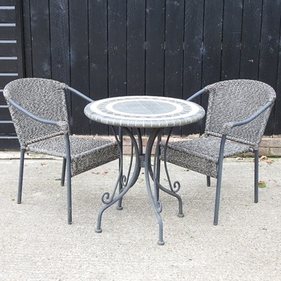 Lot 192 - A bistro garden table