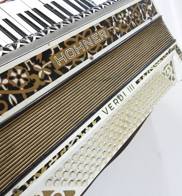 Lot 126 - A Hohner Verdi III piano accordion