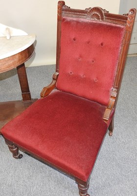 Lot 378 - A table and two chairs